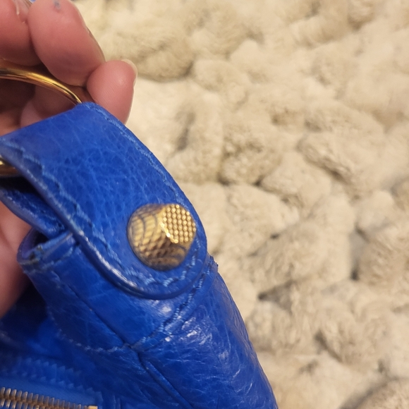 Balenciaga mini crossbody bag in royal blue. - Picture 6 of 12